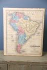 Antique Atlas Map Book 1852 South America Original School Geography Page