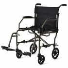 Medline Mds808200f3r Ultralight Transport Chair Folding 300 Lb Excellent