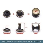 400 Sets 9x10mm Leather Double Cap Rivet Tubular Metal Studs Craft Repair