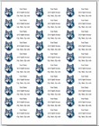 150 Blue Wolf Watercolor  Return Address Labels Personalized Printed  1 X 2 5 8