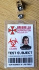 Resident Evil Id Badge-umbrella Corporation Test Subject Alice Costume Cosplay