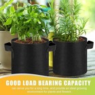 30 Pack 5 Gallon Plant Grow Bags Fabric Plant Pots Soil Bags With Handles  Black
