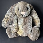 Jellycat Woodland Bashful Bunny Marbled Gradient Brown Medium Retired 11 5   
