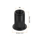 60pcs M6 Rivet Nuts Carbon Steel Knurled Flat Head Threaded Insert Nut Black