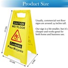 Yolnexi 2 Pack Caution Wet Floor Sign  17 5  Height  Bright Standard  Yellow