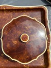 Vtg Celluloid Faux Tortoiseshell Vanity Dresser 4 Piece Set W tray Brown