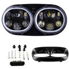 5 75  Dual Led Headlight Drl Projector Headlamp For Road Glide 1998-2013
