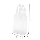 Small Clear Frosted Plastic Shopping Bags - 5  X 3  X 7  - Case Of 100