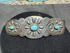 Vintage Sterling Silver Turquoise Hair Barrette France   925 Earrings
