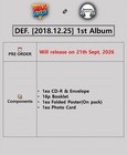 Def   2018 12 25  1st Album Cd-r booklet poster photo Card Official K-pop Sealed