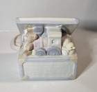 Vintage Enesco Porcelain Night Light Toy Chest For Nursery Room  Rare 