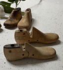 Vintage   Antique Wooden Child  Adult Shoe Mold Right And Left Foot   4 Pair 