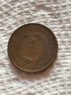 1867 Two Cent Piece 2c Ungraded Post Civil War Date Us Copper Coin 