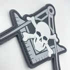 Masonic Freemason Square And Compass Skull Memento Mori Pvc Tactical Patch