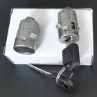 1 Pair Door Lock Cylinder Set W key For Chevy Silverado Silver Tone 