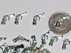 1 Miniature Dollhouse Tiny Pistol Bullet Gun Beads Flat Backs Findings 7x13mm Sv