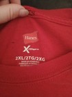 Hanes Tagless Long Sleeve T-shirt Comfort Cotton Soft Plain Red Tee Mens  2xl