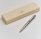 Rolex Vip Silver Ballpoint Pen W  Box Rare Executive Collectible Luxury
