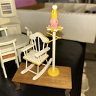 Vintage Lundby Dollhouse Furniture Dining Table Hutch 4 Chairs Lot Room Nursery