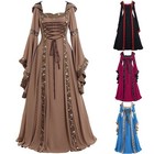 Womens Renaissance Medieval Gothic Witch Costume Fancy Dress Cosplay Halloween