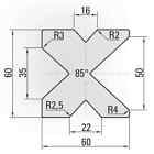Press Brake  4-way Die X 2 362  Sq  X 16-3 8  lg   85 Deg  Other Lgs  Available