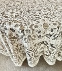 1930s Amazing Vintage Needle Lace Linen Tablecloth