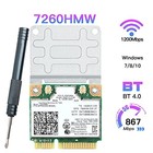 7260hmw Mini Pcie Wifi Card 867mbps Dual Band Bluetooth Laptop Upgrade