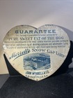 Rare Vintage 1920 s Morrell s Snow Cap Lard Tin Litho Advertising Heart Sign