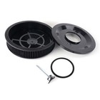 Air Cleaner Set 14 In  X 3 In  Super Flow Washable Black Air Cleaner Kit Raised