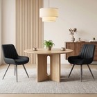 Set Of 2 4 Dining Chairs High Pu Leather Elegant Design For Home Kitchen Black