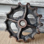 Steampunk Industrial Cast Iron Gear Table Base Project Vtg Rustic Heavy 8 25 