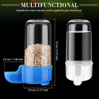 4 Pcs Bird Water Feeder Cage  Classic Style  Blue  White  200 Ml