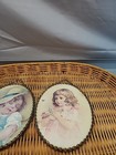 Vintage Victorain Children Prints Ornate Gold Tone Chain Border Flue Covers
