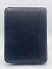 Vtg Franklin Covey 7 Ring Nappa Black Leather Zip Binder Style cl 12215 Inserts