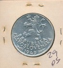 Czechoslovakia - 1949  - 100 Korun Silver - Bu -  5589