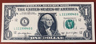 Inking Error Smudge Near The Bottom Border Federal Reserve Note One Dollar Bill
