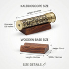 Handmade Kaleidoscope   Etched Brass With Three-mirror System   Lampworking