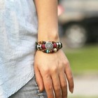 Vintage Boho Beaded Bracelet Multilayer Woven Hemp Cord Wrap Men Women