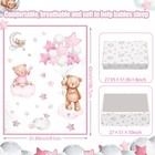 5 Pcs Crib Bedding Set For Toddlers Include Cloud Balloon Bear Theme Crib She   