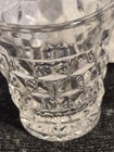 American Fostoria Cubist Clear Glass Pair 2 25  Height Small Shot Glasses 