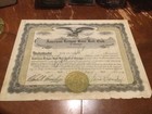 Grace Lou Comiskey Chicago American League Baseball Club Stock Certificate 1951