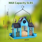 Solar Bird Feeders House For Outside Hanging metal Wild Bird Feeder For Outdoors