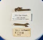 Dollhouse Miniature Artist Sir Thomas Thumb  812    813 Pipe   Adj  Wrench 1 12
