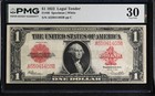 1923 Us Legal Tender  1 Fr 40 Pmg 30 Very Fine Detail Pvc  Tears