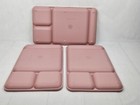 Vintage Tupperware Lunch Tv Trays 15  Mauve Pink Set Of Three 1535 Made In Usa