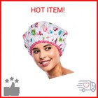 Reusable Shower Cap   Bath Cap  Lined  Oversized Waterproof Shower Caps Large De