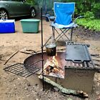 Battlbox Bushcraft Swivel Cooking Grill Grate Set W  Waxed Canvas Carrying Case