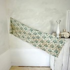 Lovely Antique French Chintz C 1850 Green Floral Rose Design Country Cottage Co