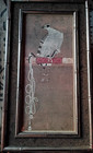 Takagari Japanese Falconry Art Painting    white Falcon    Mounted Scroll