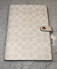 Coach Notebook In Signature Canvas Cz198 White chalk